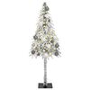 vidaXL Weihnachtsbaum mit 150 LEDs Wei&szlig; 120 cm PE und Stahl