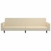 vidaXL Schlafsofa 2-Sitzer Creme Samt