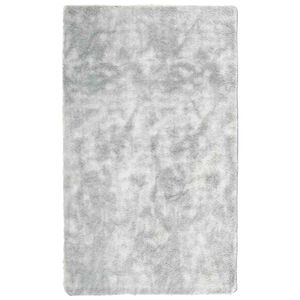 vidaXL Teppich Shaggy Hochflor NAVARRA Silbergrau 60x100 cm Polyester