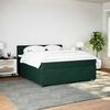vidaXL Boxspringbett mit Matratze Dunkelgr&uuml;n 180x200 cm Samt