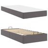 vidaXL Bettgestell mit Matratze mit Matratze 2 pcs Grau PVC