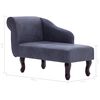 vidaXL Chaiselongue Grau Wildleder-Optik