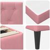 vidaXL Bettgestell mit Matratze mit Kopfteil Rosa 80 x 200 cm Samt