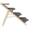 vidaXL Hundetreppe Grau 105x47 cm Massivholz Tanne