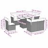 vidaXL 9-tlg. Garten-Sofagarnitur mit Kissen Schwarz Poly Rattan