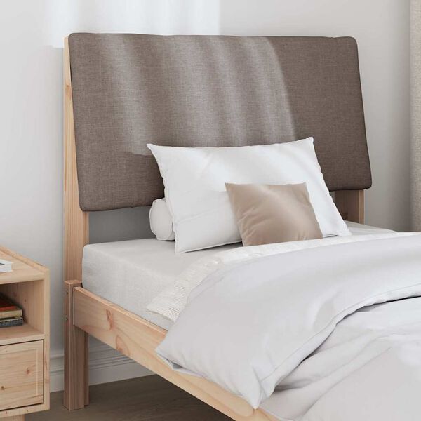 vidaXL Gepolstertes Kopfteil Taupe 90 cm Massives Kiefernholz