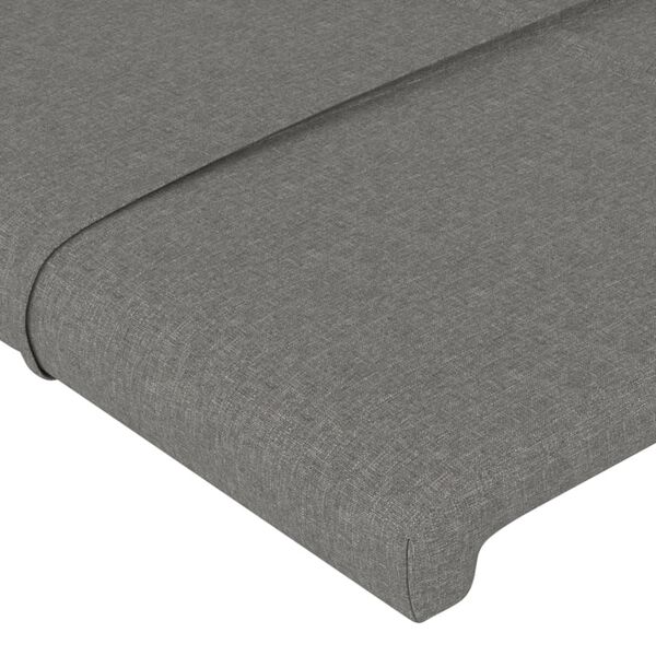 vidaXL Kopfteil Dunkelgrau 90x5x78/88 cm Stoff