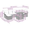 vidaXL Gartensofa-set mit Kissen 8 pcs Grau Poly-Rattan