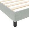 vidaXL Boxspringbett mit Kopfteil Hellgrau 200 x 200 cm Samt