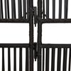 vidaXL Paravent 6-tlg. Schwarz Poly Rattan