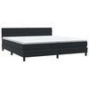 vidaXL Boxspringbett mit Matratze Schwarz 180x220 cm Samt