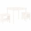 vidaXL 3-tlg. Garten-Bistro-Set Wei&szlig; Massivholz Kiefer