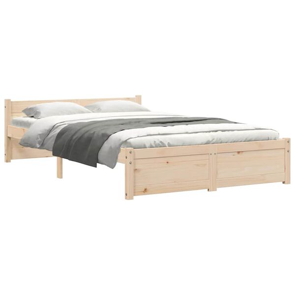 vidaXL Massivholzbett 120x190 cm