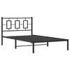 vidaXL Bettgestell mit Kopfteil Metall Schwarz 107x203 cm