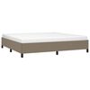 vidaXL Bettgestell ohne Matratze Taupe 200x200 cm Stoff