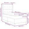 vidaXL Boxspringbett mit Matratze Dunkelgrau 80 x 200 cm Stoff