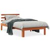 vidaXL Massivholzbett ohne Matratze Wachsbraun 75x190 cm Kiefernholz