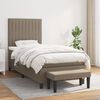 vidaXL Boxspringbett mit Matratze Taupe 90x190 cm Stoff