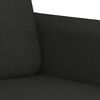 vidaXL 2-tlg. Sofagarnitur mit Kissen Schwarz Stoff