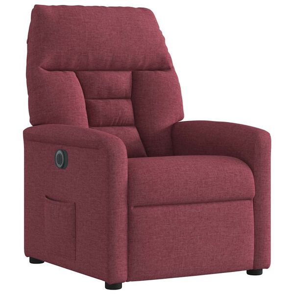 vidaXL Relaxsessel Elektrisch Weinrot Stoff