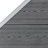 vidaXL WPC Zaun-Set 4 Quadrate + 1 Schr&auml;ge 792x186 cm Grau