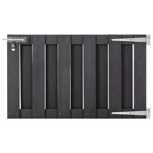 vidaXL Gartentor WPC 100 x 60 cm Grau