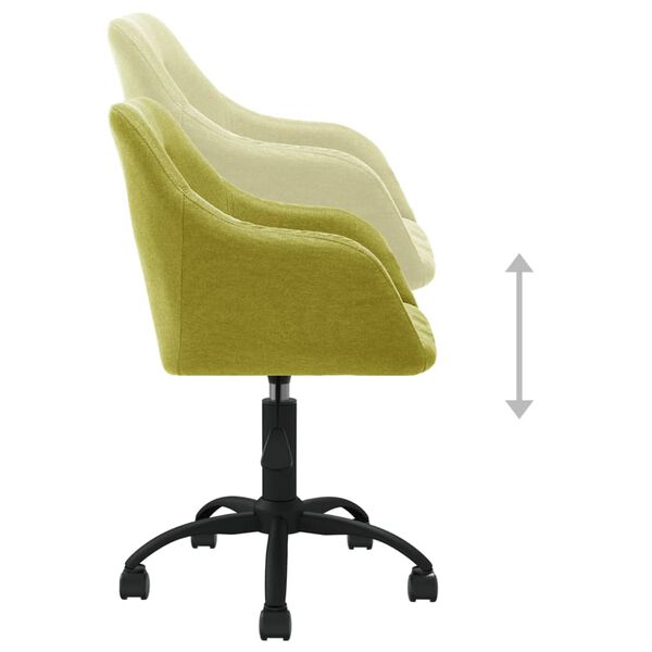 vidaXL Esszimmerst&uuml;hle 4 Stk. Drehbar Gr&uuml;n Stoff