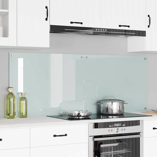 vidaXL K&uuml;chenr&uuml;ckwand 2 pcs Wei&szlig; 80 x 60 cm Geh&auml;rtetes Glas