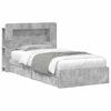 vidaXL Bettgestell mit Stauraum Betongrau 75 x 190 cm Holzwerkstoff