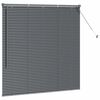 vidaXL Fensterjalousie mit Vorh&auml;ngen Dunkelgrau Aluminium