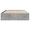 vidaXL Bettgestell Betongrau 135x190 cm Holzwerkstoff