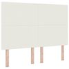 vidaXL Boxspringbett Creme und Wei&szlig; 203 x 144 x 128 cm Cordstoff