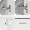 vidaXL Badezimmerm&ouml;bel-Set mit Regal 2 pcs Wei&szlig; Sperrholz und Metall
