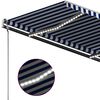 vidaXL Markise Manuell Einziehbar mit LED 300x250 cm Blau und Wei&szlig;