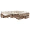 vidaXL Gartensofa-set 13 pcs Beige und Cremewei&szlig; Poly-Rattan
