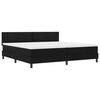 vidaXL Boxspringbett mit Matratze mit LED Schwarz 200 x 200 cm Stoff