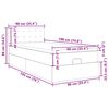 vidaXL Ottoman-Bett mit Matratze & LEDs Dunkelgrau 90x190 cm Samt
