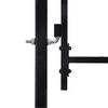 vidaXL Gartentor mit Gew&ouml;lbter Spitze Stahl 2 x 5 m Schwarz