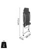 Campart Travel Campingstuhl 2 Stk. Novara Grau 68x43,5x120 cm