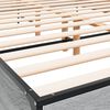 vidaXL Bettgestell Grau Sonoma 160x200 cm Holzwerkstoff und Metall