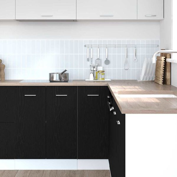vidaXL H&auml;ngeschrank Schwarz Eichen-Optik 75,5 x 75,5 x 80,5 cm