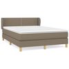 vidaXL Boxspringbett mit Matratze Taupe 140x190 cm Stoff