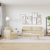 vidaXL Sofa 2 pcs Creme