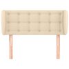 vidaXL Kopfteil mit Ohren Creme 103x23x78/88 cm Stoff