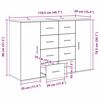 vidaXL Sideboards Corona 2 pcs Altholz 59 x 39 x 80 cm Holzwerkstoff