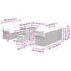 vidaXL Gartensofa-set mit Kissen 10 pcs Schwarz Poly-Rattan