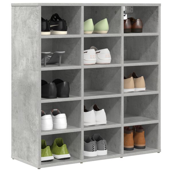 vidaXL Schuhschrank Betongrau 77,5 x 30 x 83,5 cm Holzwerkstoff