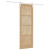 vidaXL Schiebet&uuml;r Braun 73,5 x 211 cm Massives Kiefernholz