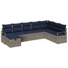 vidaXL Sofa Set mit Kissen mit Speicher 8 pcs Grau Poly-Rattan
