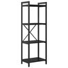vidaXL B&uuml;cherregal 40 x 30 x 119 cm Holzwerkstoff Schwarz Eichen-Optik